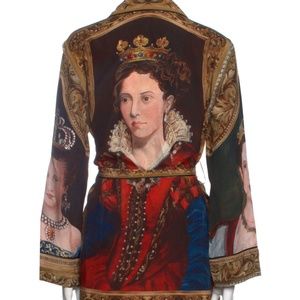 Dolce Gabbana Quenns portrits Silk Printed Tunic Size:, IT40